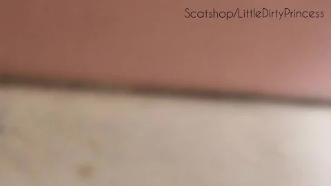 LittleDirtyPrincess – Big thick poop and bright yellow pee in a bowl 2022, ScatShop, smearing, new