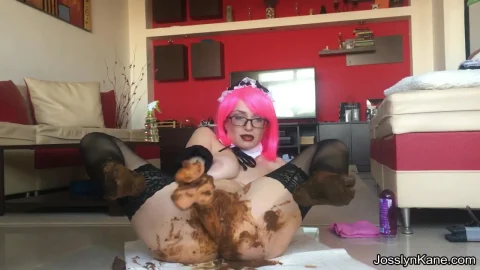 JosslynKane – Dirty maid is playing with her sissy boy 2020, ScatShop, swallow, shit, poop videos