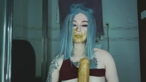 [Special #1003] Sucking a Dildo in the Shit HD