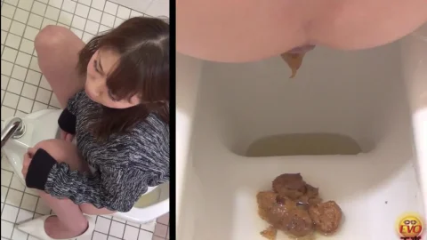 BFEE-12 Voyeur in toilet 4 angle view defecation girls. (HD 1080p)
